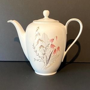 Vintage Royal Duchess Mountain Bell Fine China Large Coffee Pot Bavaria 50s 8.5"